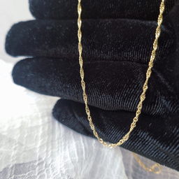 زنجیر طلا 18 زنانه عیار گوزن مدل دیسکو کد HF489