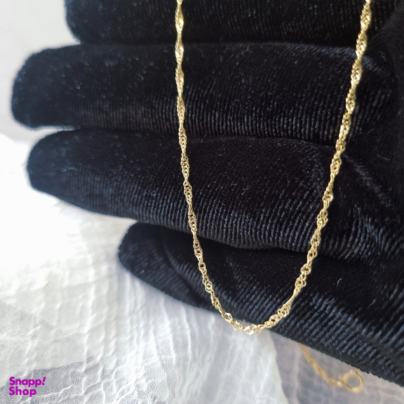 زنجیر طلا 18 زنانه عیار گوزن مدل دیسکو کد HF489