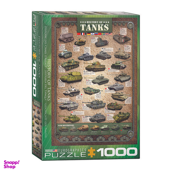 پازل 1000 تکه یوروگرافیکس پازلز طرح History of Tanks كد 60000381