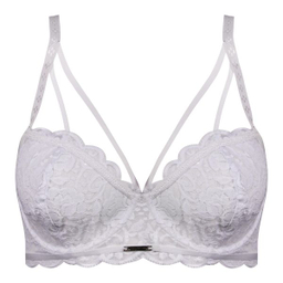 ست شورت و سوتین زنانه ماییلدا مدل فنردار گیپوری کد 4691-8585 رنگ سفید