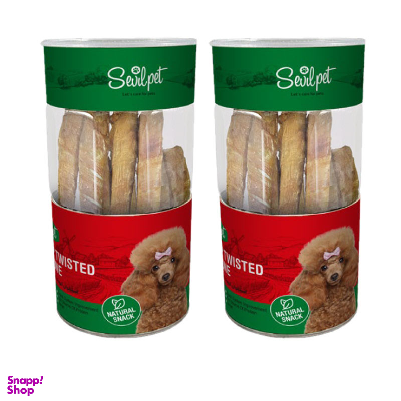 تشویقی سگ سویل پت مدل Scalp Twisted Rib Bone وزن 85 گرم بسته دو عددی