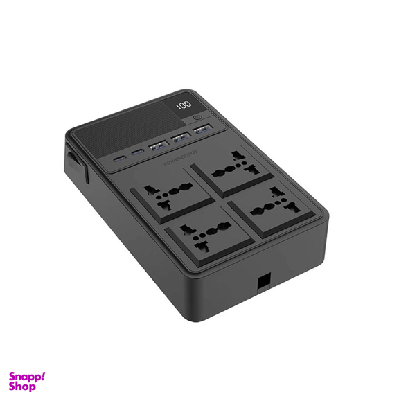 چند راهی برق پاورولوژی مدل Powerology 2500w 4 AC Power Strip PWCUQC029