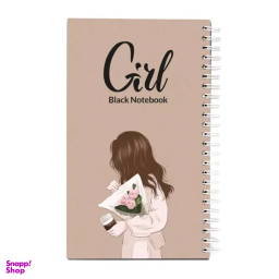 دفتر 40 برگ کاغذ مشکی پیتیکو سری Girl طرح 2