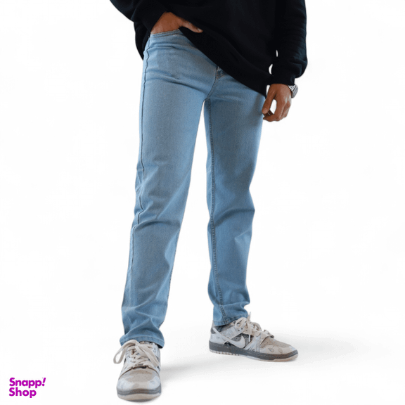 شلوار جین مردانه مدل راسته کد 8515 رنگ آبی روشن