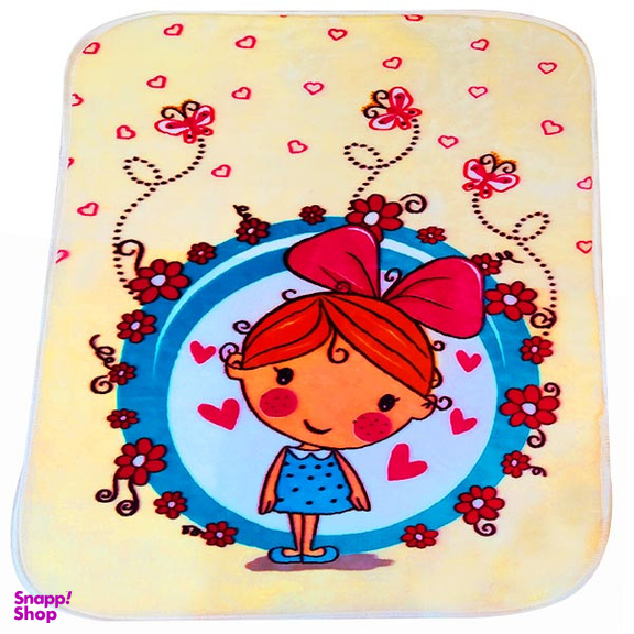 پتوی نوزاد شادیلون طرح دخترک سایز 80x100 سانتی متر