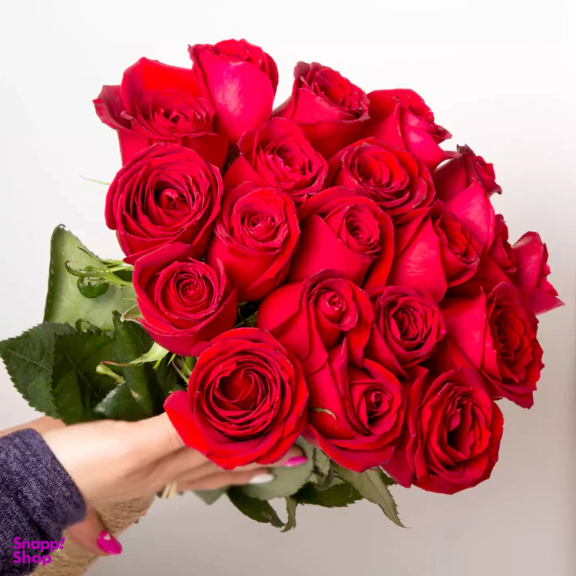 دسته گل رز طبیعی گل باختر کد 21310