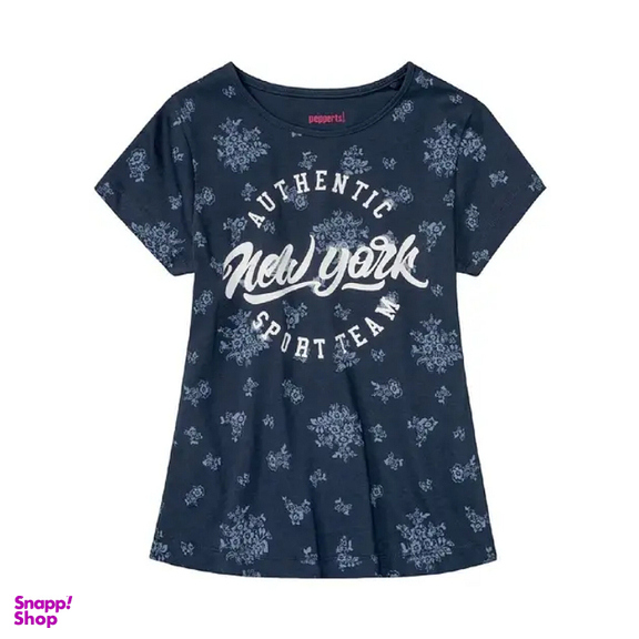 ست تیشرت و شلوارک دخترانه پیپرتس کد 142 رنگ سرمه‌ ای