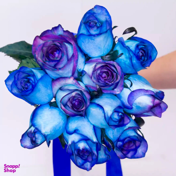 دسته گل رز طبیعی گل باختر کد 21902