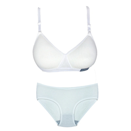 ست سوتین و شورت دخترانه اسفنجی بدون فنر کد 535 رنگ سفید