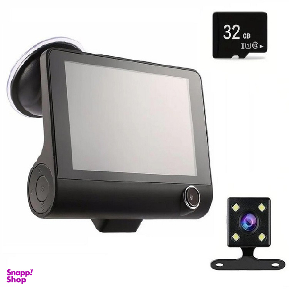 دوربین ثبت وقایع خودرو مدل 3 لنز به همراه کارت حافظه 32 گیگابایت