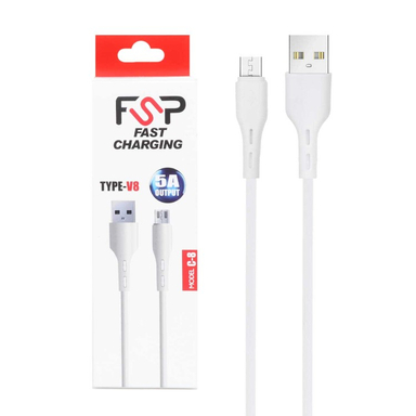 کابل شارژ USB به MicroUSB اف اس پی کد V-8 5A طول 1 متر