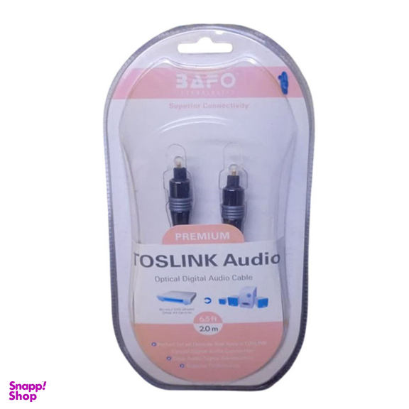 کابل صدا اپتیکال بافو مدل Toslink طول 2 متر
