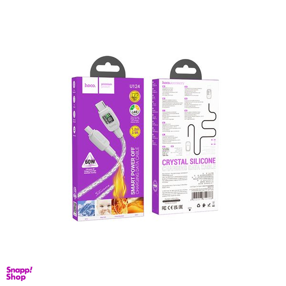 کابل USB-C هوکو مدل U124 60W طول 1.2 متر