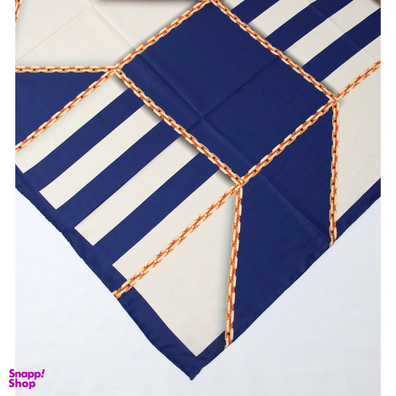 روسری زنانه آنالیا مدل ابریشم دست دوز طرح زنجیری کلاسیک کد ana-2821