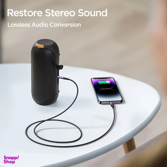 کابل تبدیل لایتنینگ به جک 3.5 میلی متر جوی روم مدل SY-A06 طول 1 متر