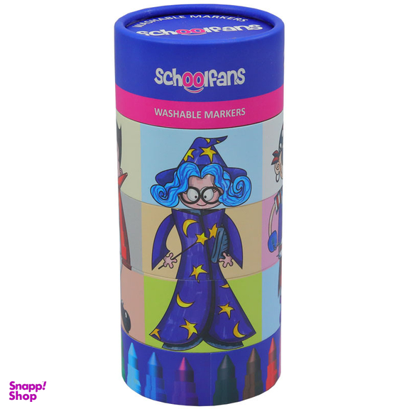 ماژیک 12 رنگ اسکول فنس مدل استوانه ای پازلی کد 92412