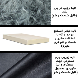 پادری شاران هوم طرح خز فانتزی مدل اسفنج دار سایز 100×100 سانتی متر