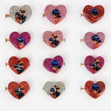 انگشتر دخترانه مدل دختر کفشدوزکی مجموعه 12 عددی