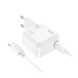 شارژر دیواری 30 وات هوکو مدل C112A PD به همراه کابل تبدیل Type-C