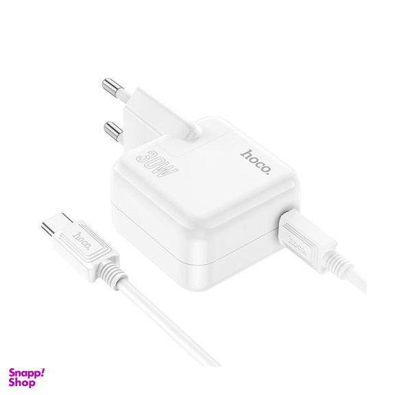 شارژر دیواری 30 وات هوکو مدل C112A PD به همراه کابل تبدیل Type-C