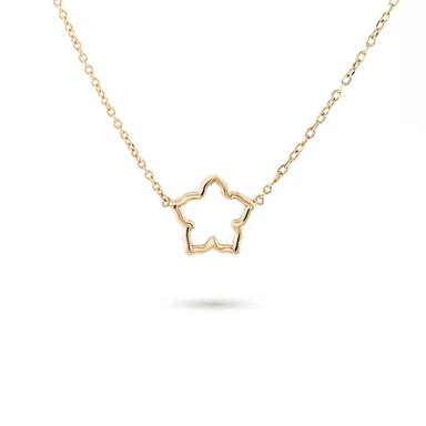 گردنبند طلا 18 عیار زنانه میلی گالری مدل مفتولی طرح گل کد MT749