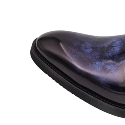 بوت مردانه چرم ریباری مدل X1 رنگ آبی لاجوردی