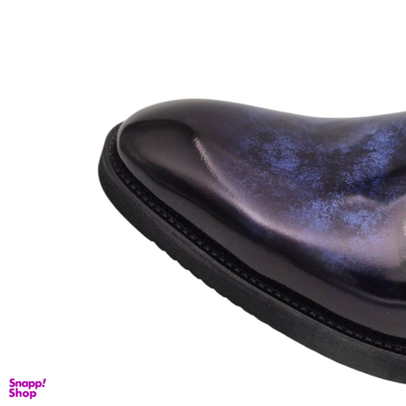 بوت مردانه چرم ریباری مدل X1 رنگ آبی لاجوردی