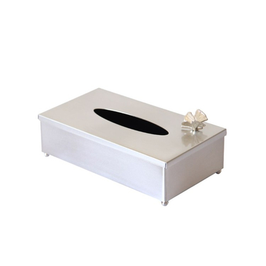 جا دستمال کاغذی سالینو مدل پروانه نیکل کد N-413