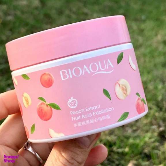 ماسک و اسکراب صورت بایوآکوا مدل هلو وزن 140 گرم