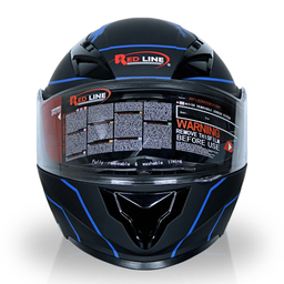 کلاه کاسکت بلوتوث دار ردلاین مدل +939 رنگ مشکی آبی