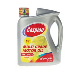 روغن موتور خودرو کاسپین مدل Multi Grade حجم 4 لیتر به همراه محلول شیشه شوی خودرو کاسپین مدل Non-Smearing حجم 1 لیتر