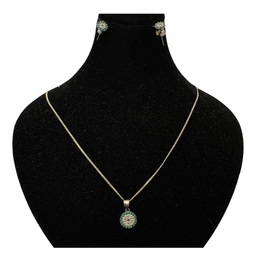 نیم ست نقره زنانه گیرا مدل چشم نظر کد G974