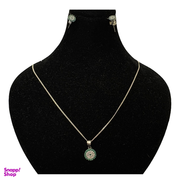 نیم ست نقره زنانه گیرا مدل چشم نظر کد G974