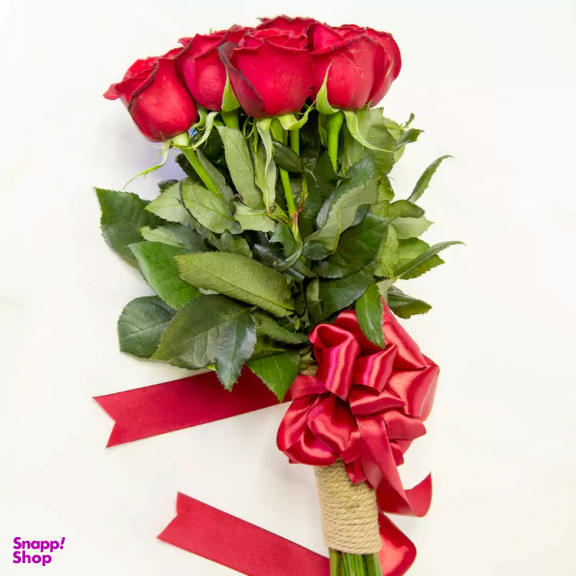 دسته گل رز طبیعی گل باختر کد 21939