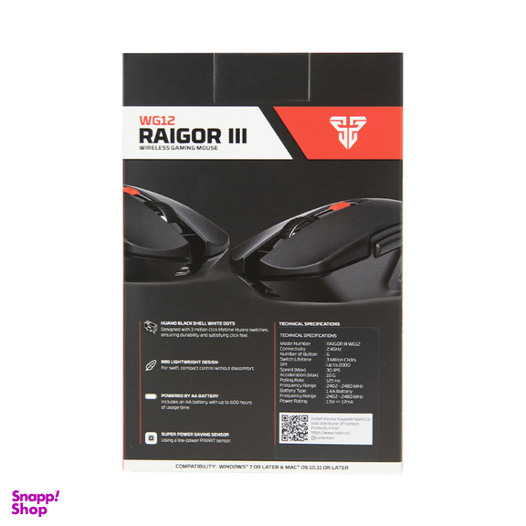ماوس گیمینگ بی سیم فنتک مدل RAIGOR III WG12