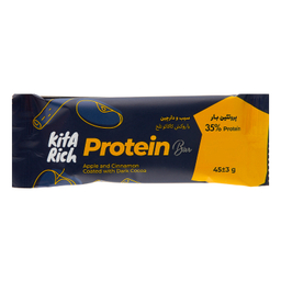 پروتئین بار کیتاریچ مدل سیب و دارچین و شکلات تلخ وزن 45 گرم