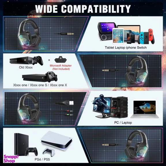هدست باسیم مخصوص بازی سل بایتز مدل RGB-S12