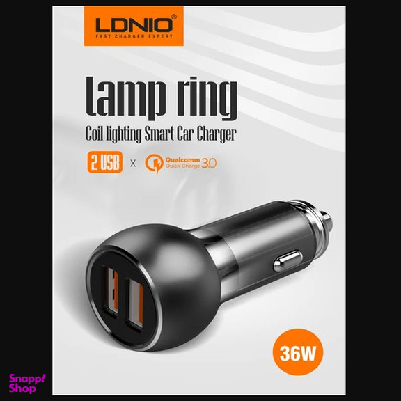 شارژر فندکی الدینیو مدل C503Q همراه با کابل usb-C