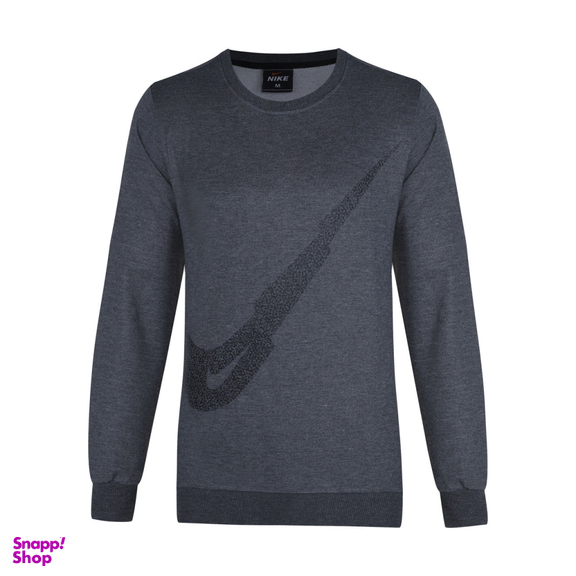 پلیور ورزشی مردانه طرح نایکی کد E6360 رنگ طوسی تیره