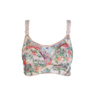 سوتین دانتل زیر کتی آبرنگی طرح گل باراد کد 8956