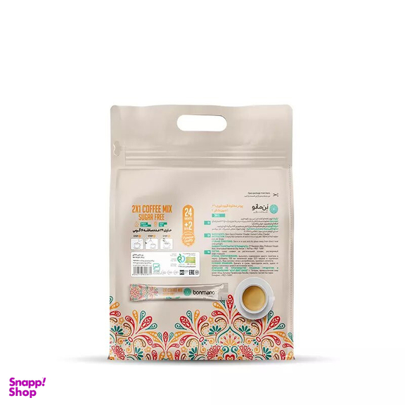 کافی میکس 1×2 بدون شکر بن مانو 16 گرم بسته  26 عددی