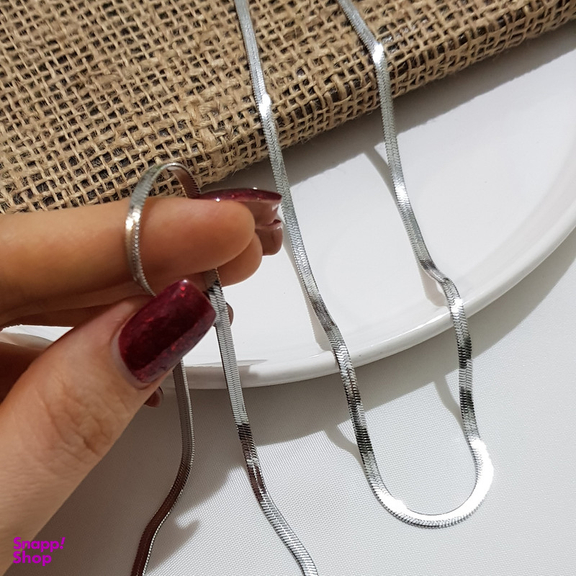 زنجیر زنانه مدل ماری سیلور 44 کد 3328