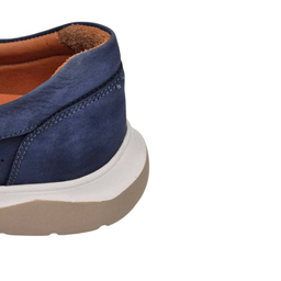 کفش طبی مردانه چرم ریباری مدل P1 رنگ آبی