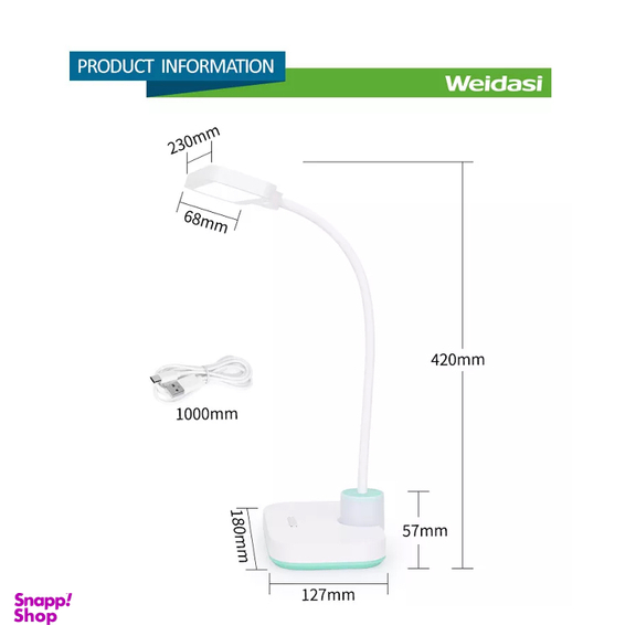 چراغ مطالعه شارژی ویداسی مدل WD-6081