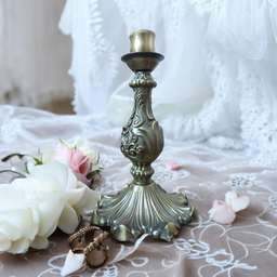 جاشمعی برنجی طرح آنتیک مجموعه 2 عددی