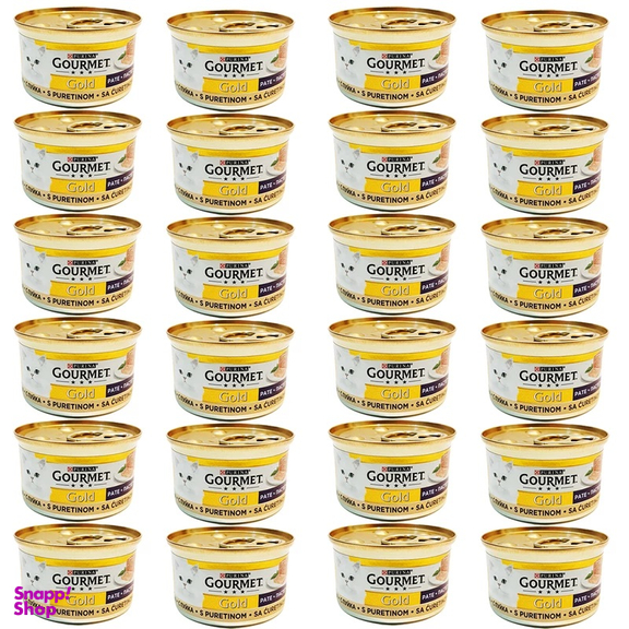 کنسرو گربه گورمت گلد پته طعم بوقلمون وزن 85 گرم بسته 24 عددی