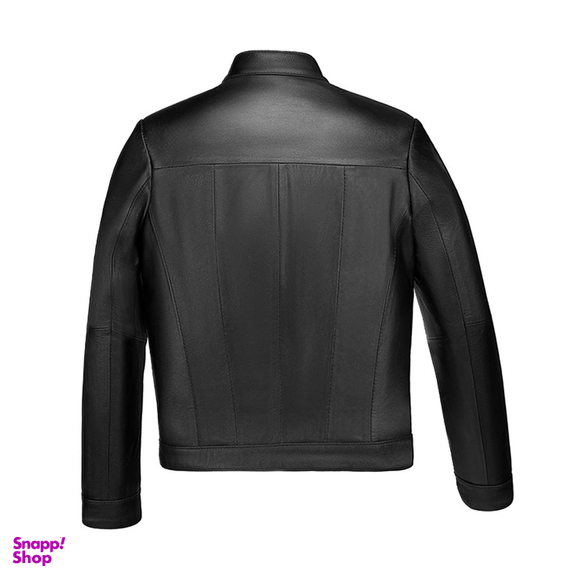 کت پسرانه نوین چرم مدل هایکا کد MNT5756 رنگ مشکی