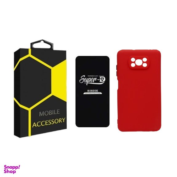 کاور سیلیکونی گوشی موبایل مناسب شیائومی Poco X3 / X3 NFC / X3 Pro به همراه محافظ صفحه نمایش SuperD