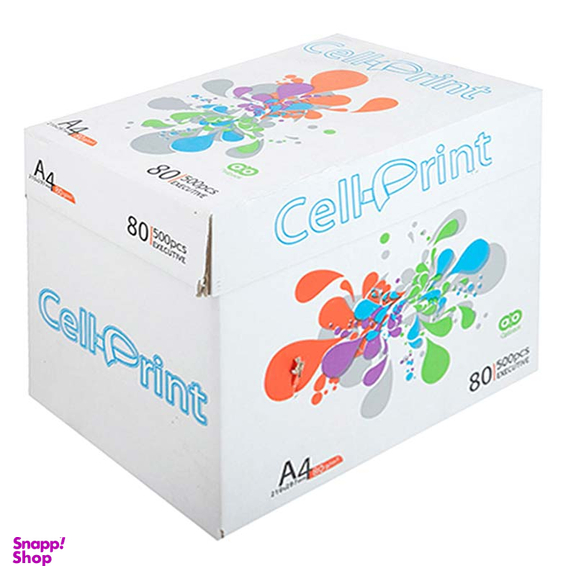 کاغذ A4 سل پرینت بسته 5 عددی 2500 کاغذ رنگ سفید