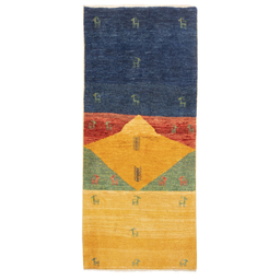 گبه دستباف کناره سی پرشیا کد 129255 سایز 199x90 سانتی‌ متر